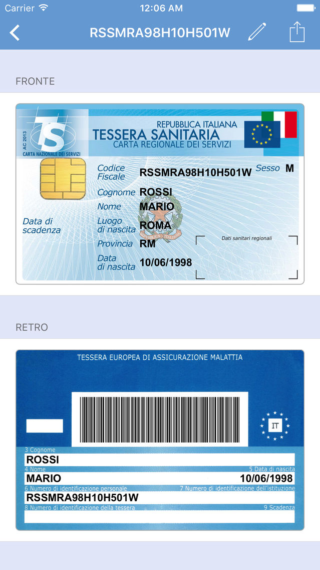 Itesserino Tessera Sanitaria App For Iphone Free