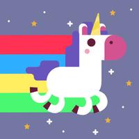 Happy Unicorn rainbow dash - endless splashy color jumper