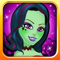 A Monster Make-up Girl Dress up Salon - Style me on a little spooky holiday night makeover fashion party for kids