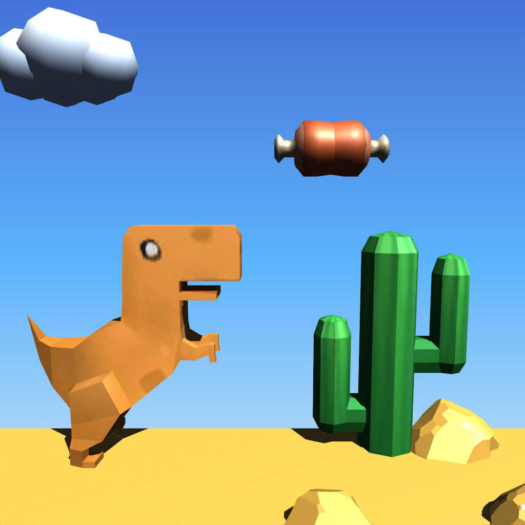 google t rex run 3d