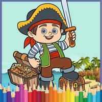 Pirate Coloring Book : color pages game for kid
