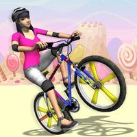 Bmx Girl Wheelie Racing