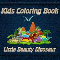Kids Coloring Book Little Beauty Dinosaur