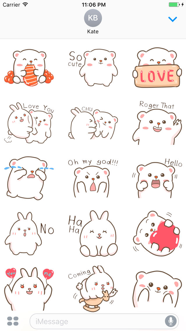 Rabbit And Bear Are Best Friends English Stickers App For Iphone Free Download Rabbit And Bear Are Best Friends English Stickers For Ipad Iphone At Apppure