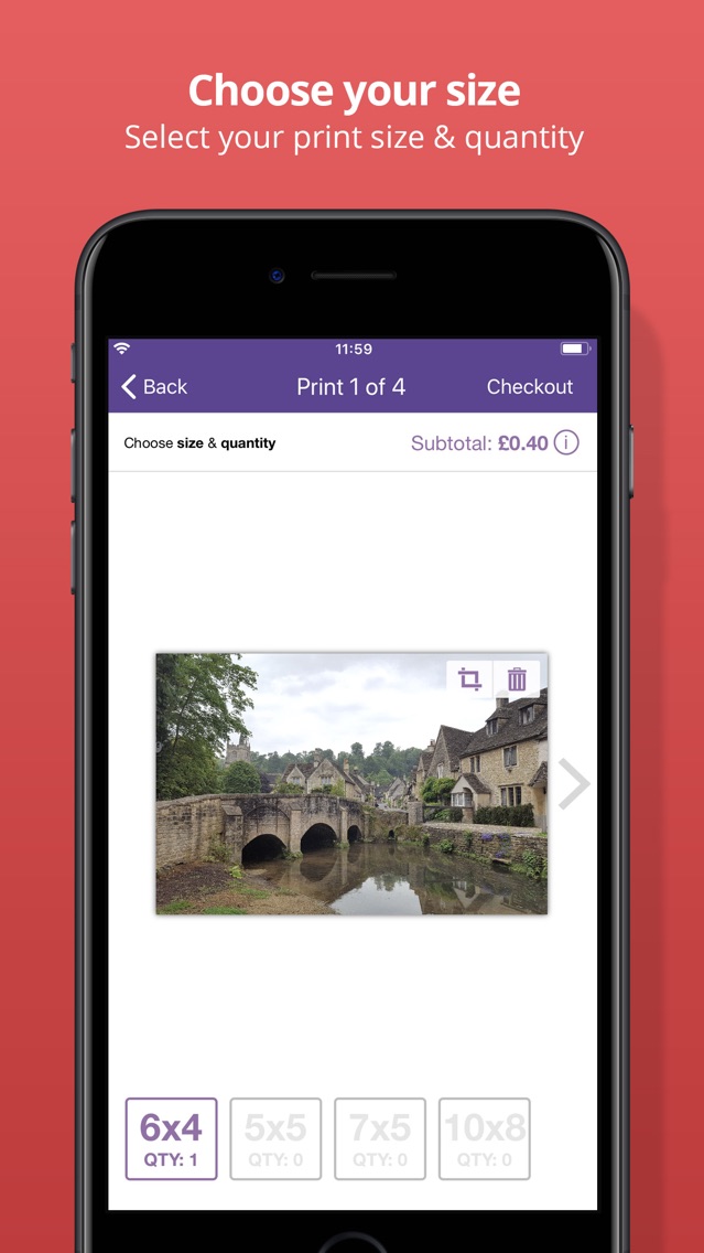 how to print a 6x4 photo from iphone
