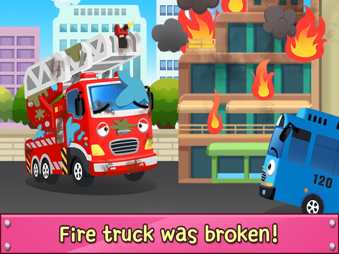 Tayo Fire Truck Repair Game App for iPhone - Free Download Tayo Fire