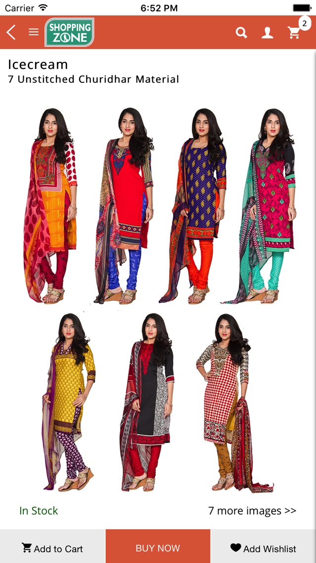 Shopping zone cotton churidar set