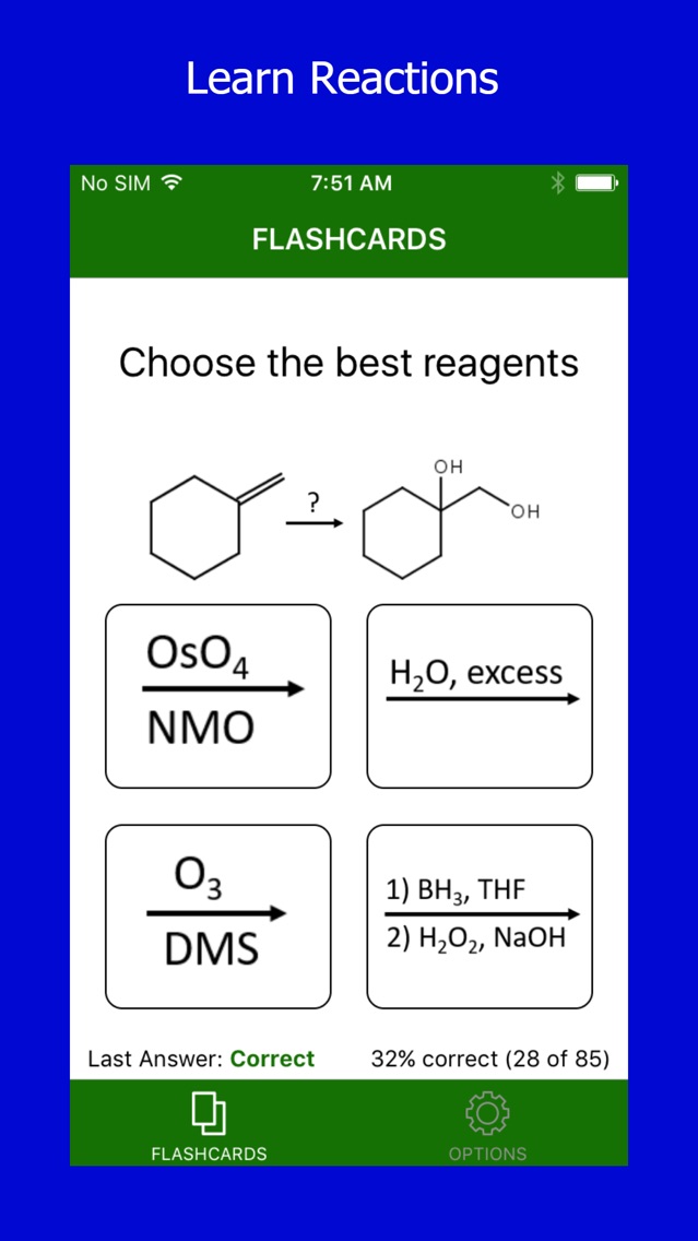 Awesome Organic Chemistry Flashcards App for iPhone Free Download