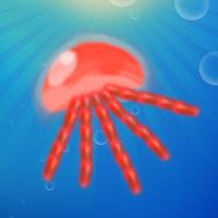 Jelly Fish Deep Blue Sea Diver In Ocean Saga Quest