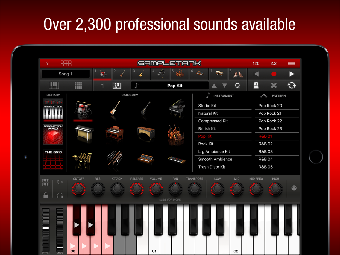 sustain in sampletank for ios