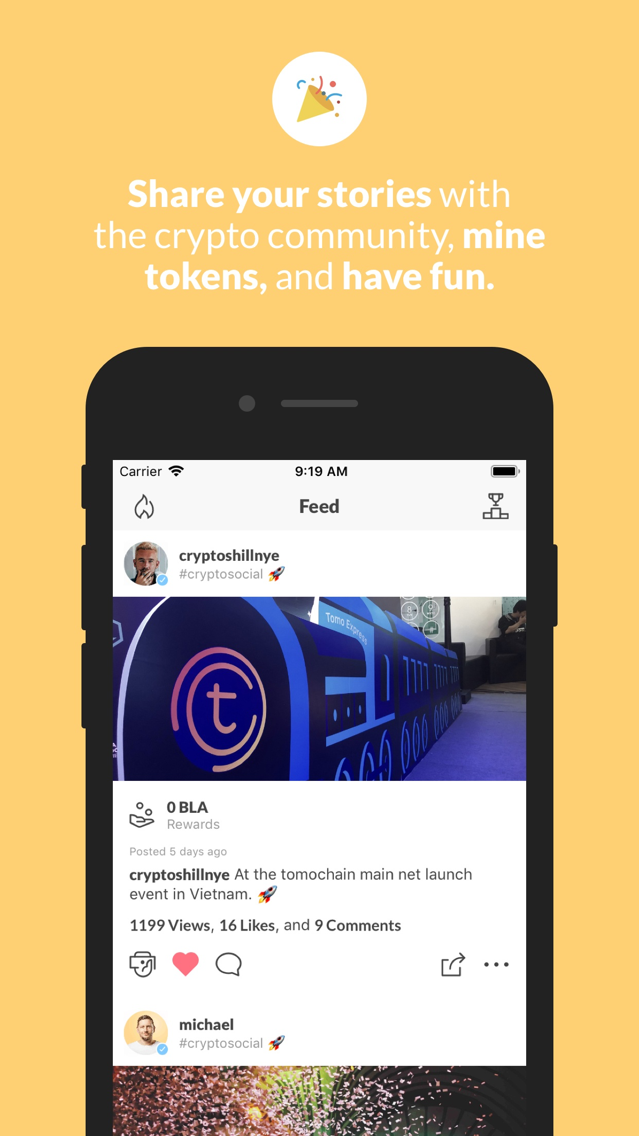 crypto social app