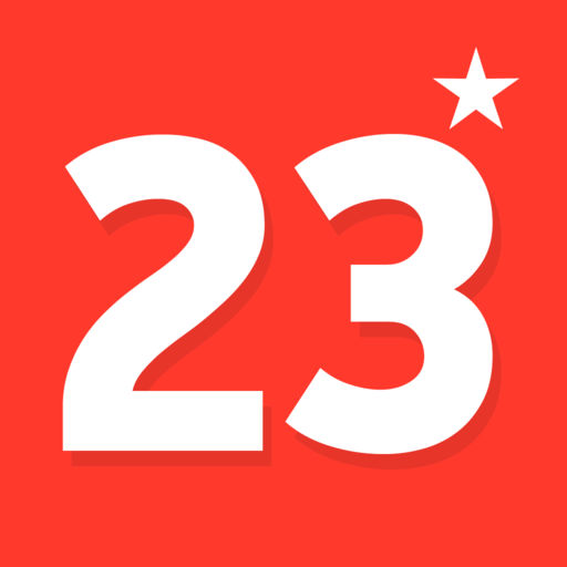Дню, открытка с цифрами 23