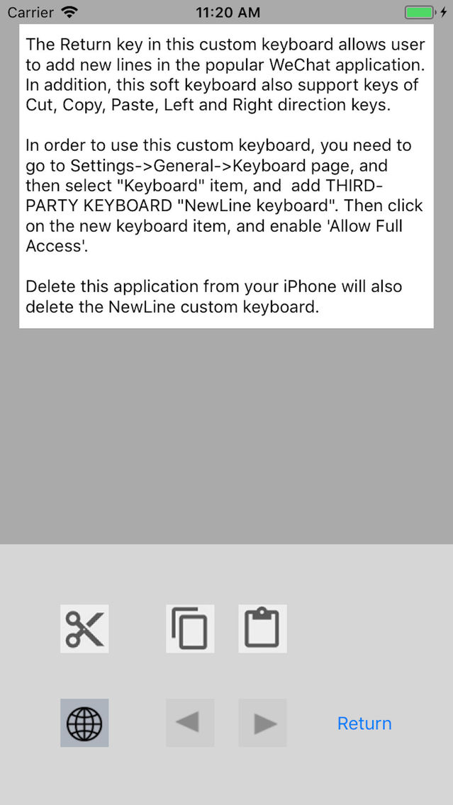 NewLine Keyboard App for iPhone Free Download NewLine Keyboard for