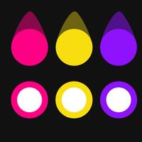 Color Swipe Dots - Switch the circle color to match the dot colors, addictive free puzzle game with tons of levels and styles
