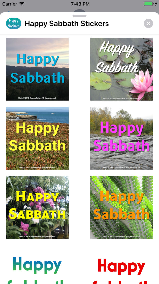 Happy Sabbath Stickers App For Iphone Free Download Happy Sabbath Stickers For Iphone Ipad At Apppure