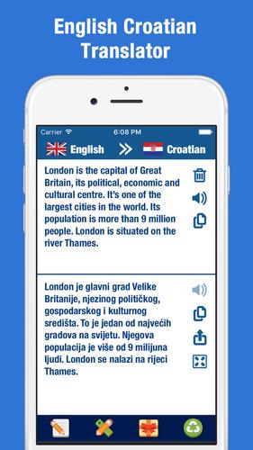 English Croatian Translation and Dictionary App for iPhone - Free