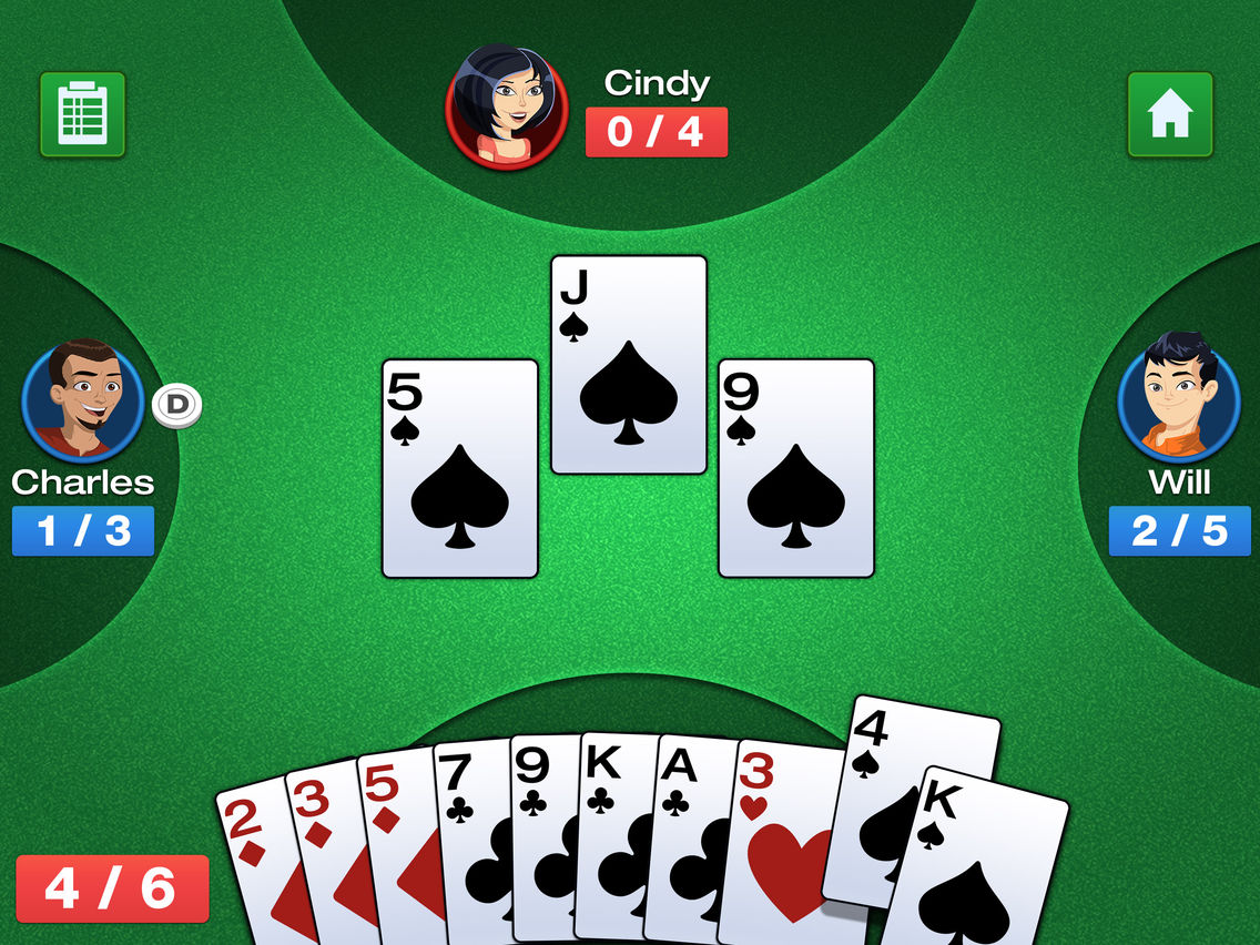 Simple Whiz Spades Card Game App for iPhone Free Download Simple