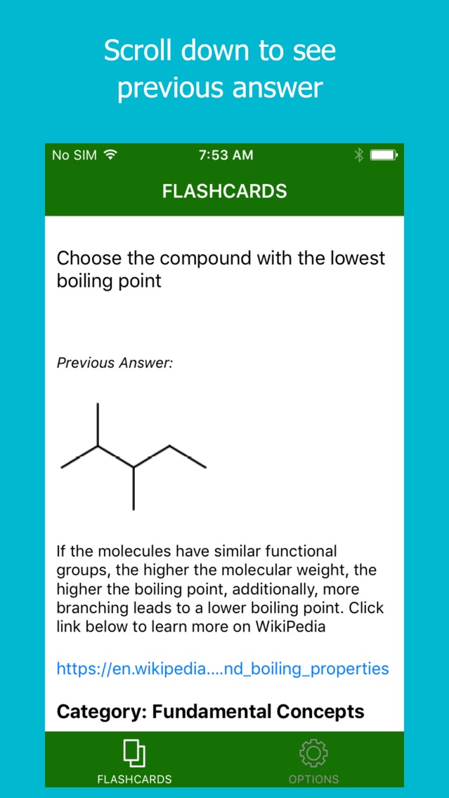 Awesome Organic Chemistry Flashcards App for iPhone Free Download