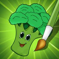 A Vegetable Coloring Book for Children: Learn to color the world of food, fruits and vegetables