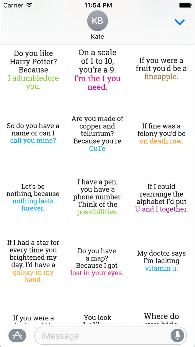 Pick Up Line Stickers For Imessage App For Iphone Free Download