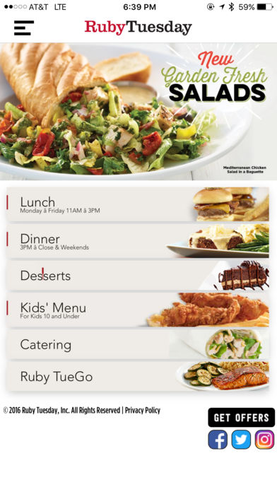 Ruby Tuesday App For Iphone Free Download Ruby Tuesday For Iphone At Apppure