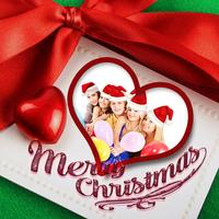 Christmas Photo Collage & Cards Maker - Mail Thank You & Send Wishes with Greeting Quotes Stickers