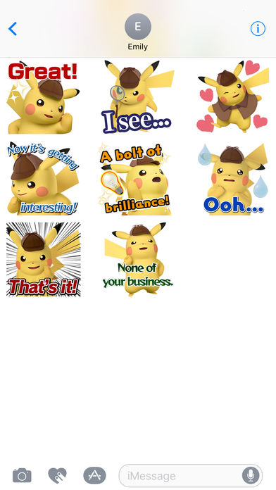 Detective Pikachu Sticker Pack App For Iphone Free