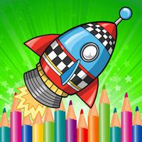 World Rocket Coloring Book for Kids Game Free