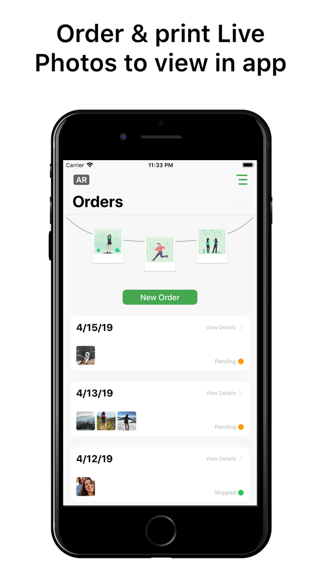 print order on iphone